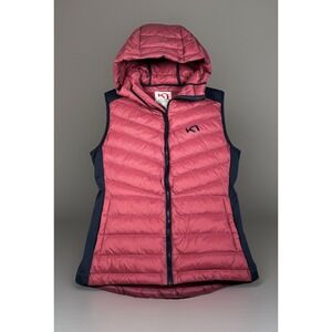 Kari Traa Eva Hybrid Down Vest Women M Lilac Hooded Puffer Quilted Insulated